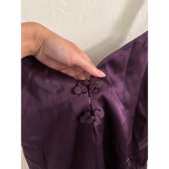 Reformation Dress Women's Small Slip Mini 100% Silk Dress Deep Purple - Picture 3 of 7